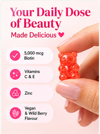 Averumi Hair Bloom | Biotin Beauty Gummies for Hair, Skin & Nails